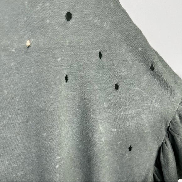 American Eagle Distressed Deconstructed Gorpcore Grunge Ruffle Flounce Top Sz S - Picture 5 of 11